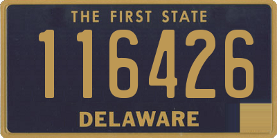 DE license plate 116426