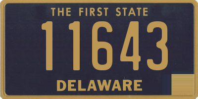 DE license plate 11643