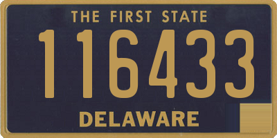 DE license plate 116433