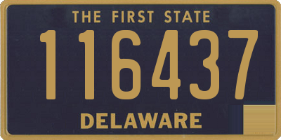 DE license plate 116437