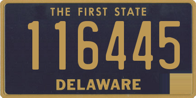 DE license plate 116445