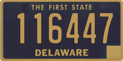 DE license plate 116447