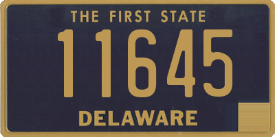 DE license plate 11645