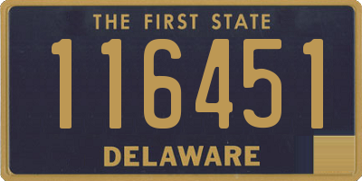 DE license plate 116451