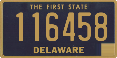 DE license plate 116458