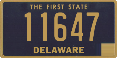 DE license plate 11647