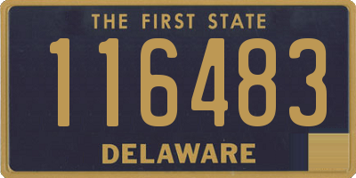 DE license plate 116483