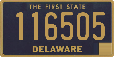 DE license plate 116505