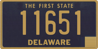 DE license plate 11651