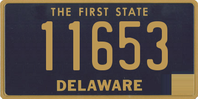 DE license plate 11653