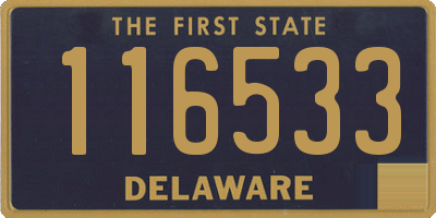 DE license plate 116533