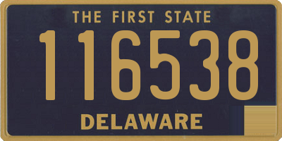 DE license plate 116538