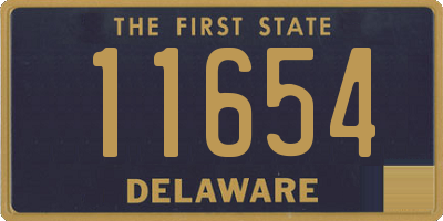 DE license plate 11654