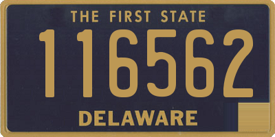 DE license plate 116562