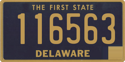 DE license plate 116563