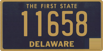 DE license plate 11658