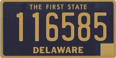 DE license plate 116585