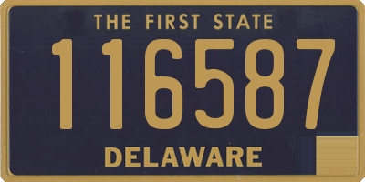 DE license plate 116587