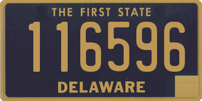 DE license plate 116596