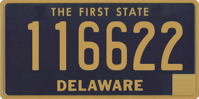 DE license plate 116622