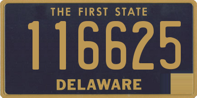 DE license plate 116625