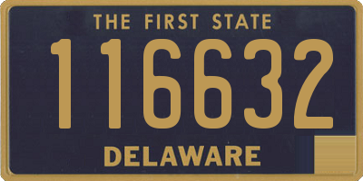 DE license plate 116632