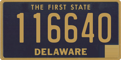 DE license plate 116640