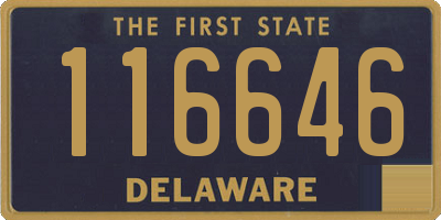 DE license plate 116646