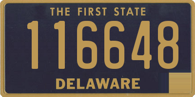 DE license plate 116648