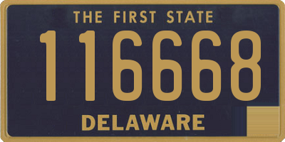 DE license plate 116668