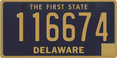 DE license plate 116674