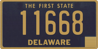 DE license plate 11668