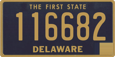 DE license plate 116682