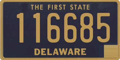 DE license plate 116685