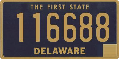 DE license plate 116688