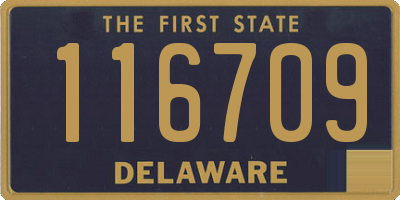 DE license plate 116709