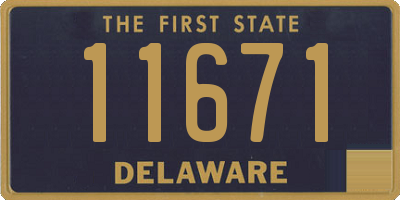 DE license plate 11671