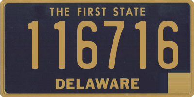 DE license plate 116716