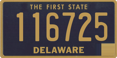 DE license plate 116725