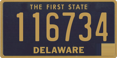 DE license plate 116734