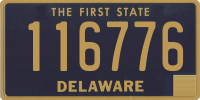 DE license plate 116776