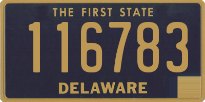 DE license plate 116783