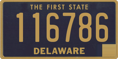 DE license plate 116786