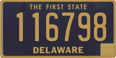 DE license plate 116798