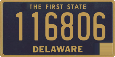 DE license plate 116806