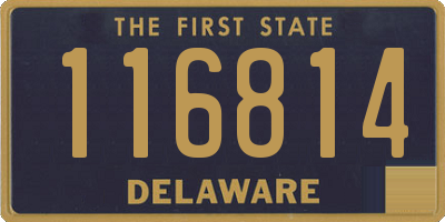 DE license plate 116814