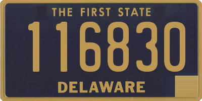 DE license plate 116830