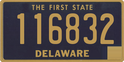 DE license plate 116832