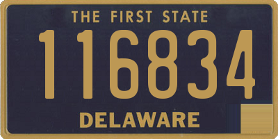 DE license plate 116834