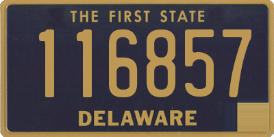 DE license plate 116857